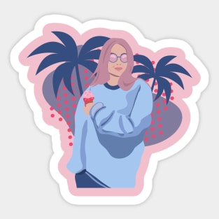 Chill California Girl Sticker